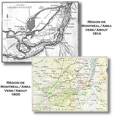 Two maps of the Island of Montreal