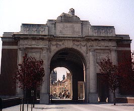 The Menin Gate in Ypres, Belgium
